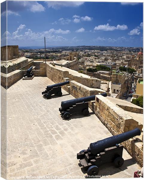 Medieval Battery and Cannons Canvas Print by William AttardMcCarthy