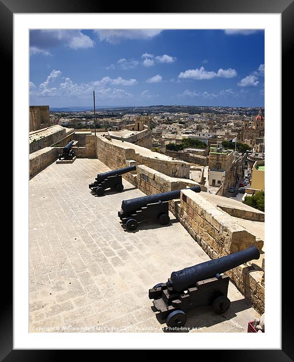 Medieval Battery and Cannons Framed Mounted Print by William AttardMcCarthy