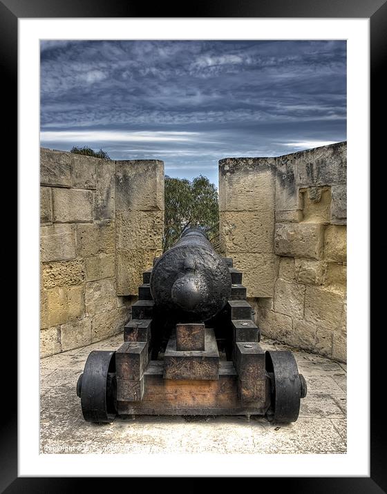 Medieval Cannon Framed Mounted Print by William AttardMcCarthy