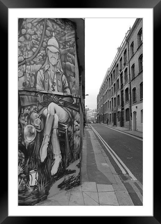 Street Art Huntsman Framed Mounted Print by Adrian Wilkins