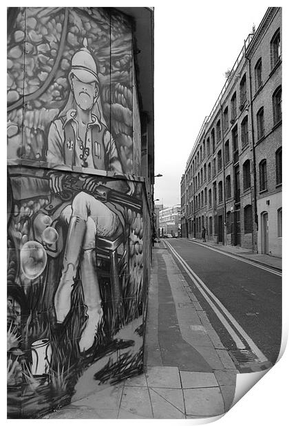 Street Art Huntsman Print by Adrian Wilkins