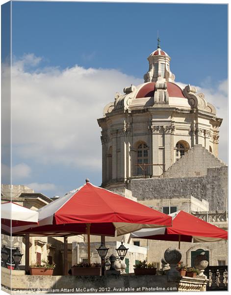 Mdina Cathedral Canvas Print by William AttardMcCarthy