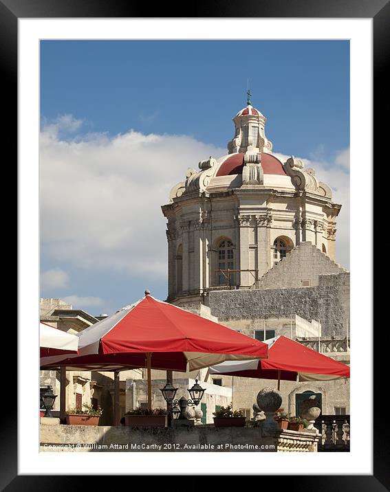 Mdina Cathedral Framed Mounted Print by William AttardMcCarthy