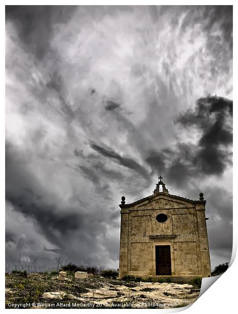 Chapel and Clouds Print by William AttardMcCarthy