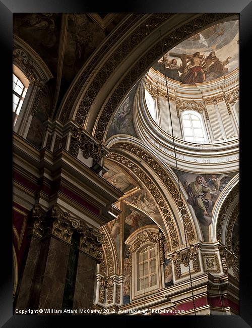 Mdina Cathedral Framed Print by William AttardMcCarthy
