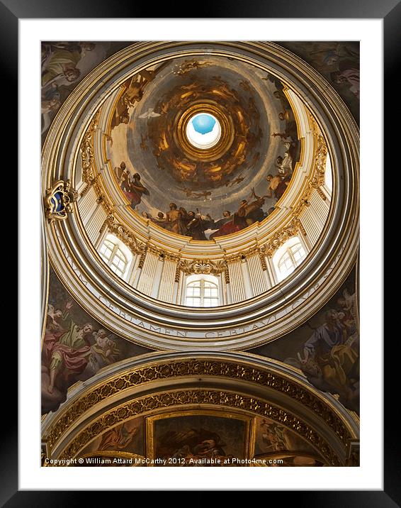 Mdina Cathedral Dome Framed Mounted Print by William AttardMcCarthy