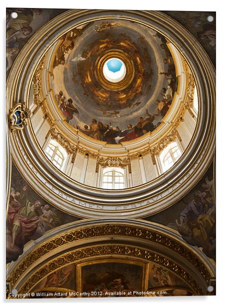 Mdina Cathedral Dome Acrylic by William AttardMcCarthy
