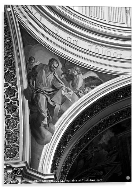 Mdina Cathedral Fresco Acrylic by William AttardMcCarthy