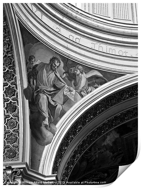 Mdina Cathedral Fresco Print by William AttardMcCarthy