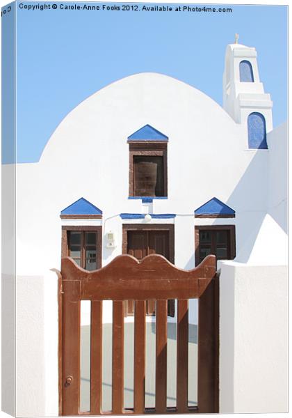 Church, Oia, Santorini Canvas Print by Carole-Anne Fooks