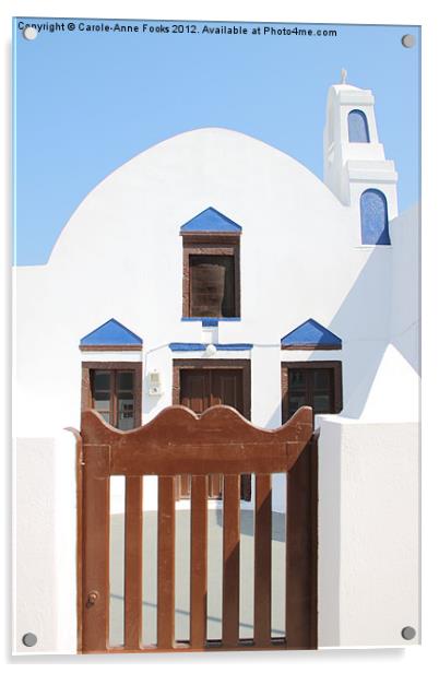 Church, Oia, Santorini Acrylic by Carole-Anne Fooks