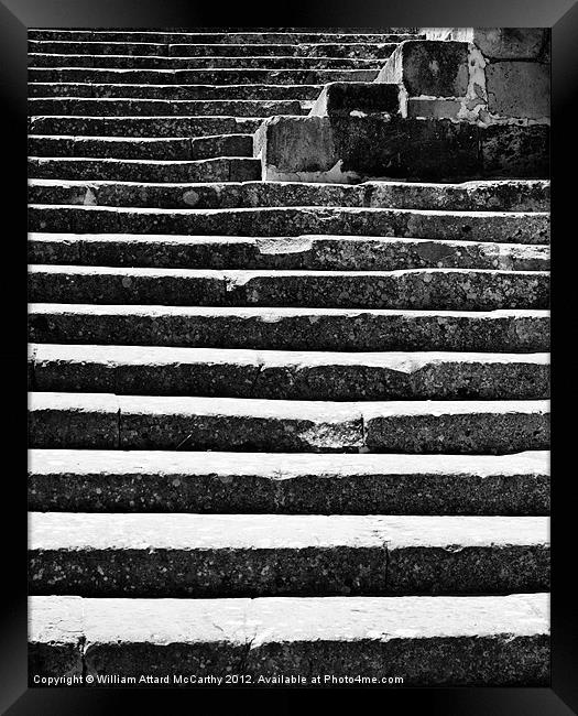 Medieval Steps Abstract Framed Print by William AttardMcCarthy