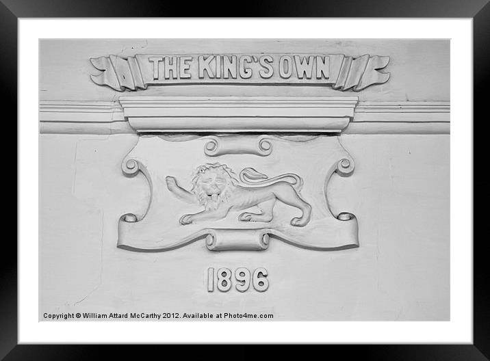 The King's Own Coat of Arms Framed Mounted Print by William AttardMcCarthy