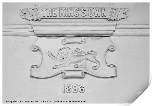 The King's Own Coat of Arms Print by William AttardMcCarthy