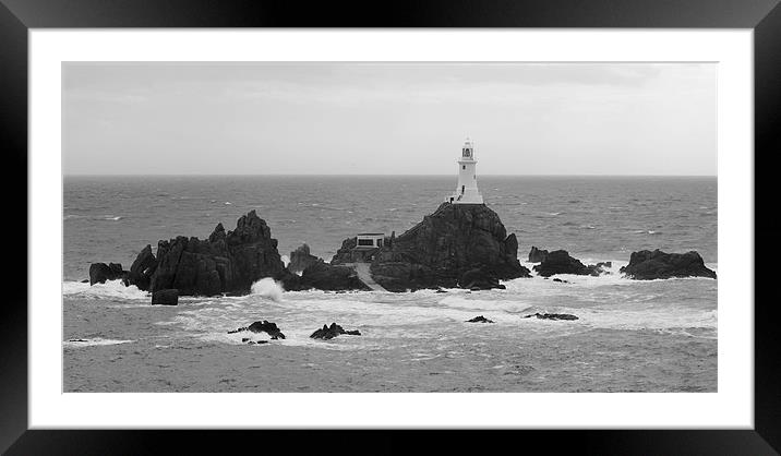 Corbiere LightHouse Framed Mounted Print by Julie Ormiston