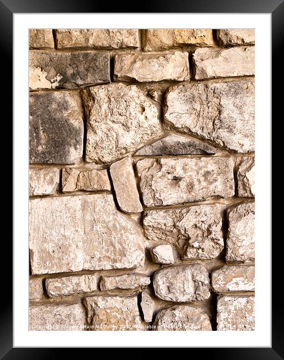 Masonry and Wall Texture Framed Mounted Print by William AttardMcCarthy