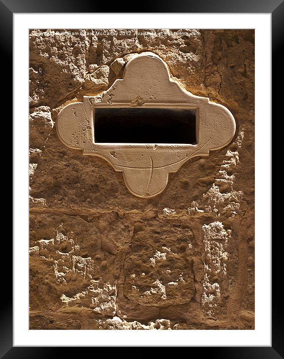Limestone Letterbox Framed Mounted Print by William AttardMcCarthy