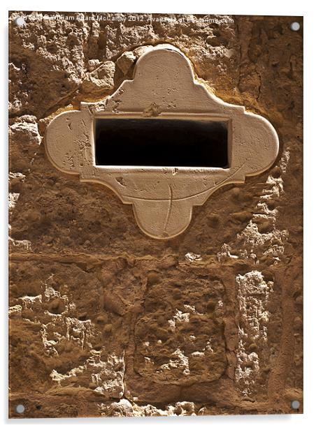 Limestone Letterbox Acrylic by William AttardMcCarthy