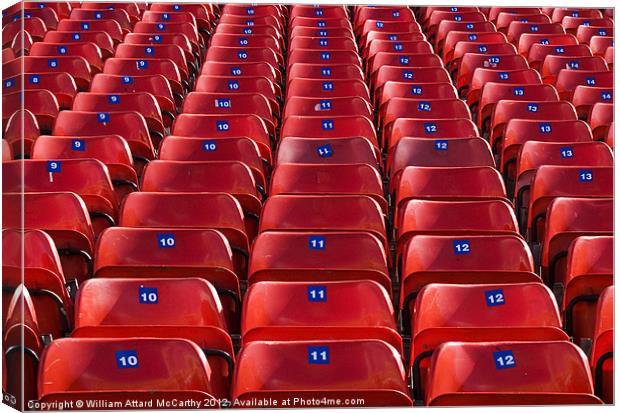 Arena Chairs Canvas Print by William AttardMcCarthy