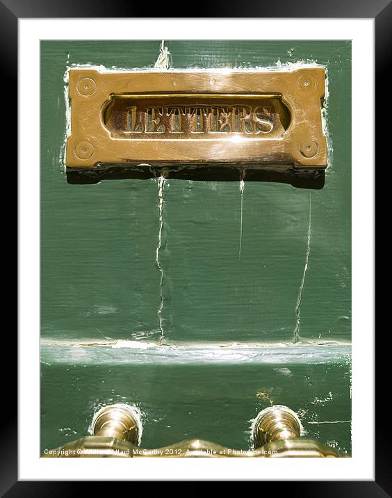 Letterbox Framed Mounted Print by William AttardMcCarthy