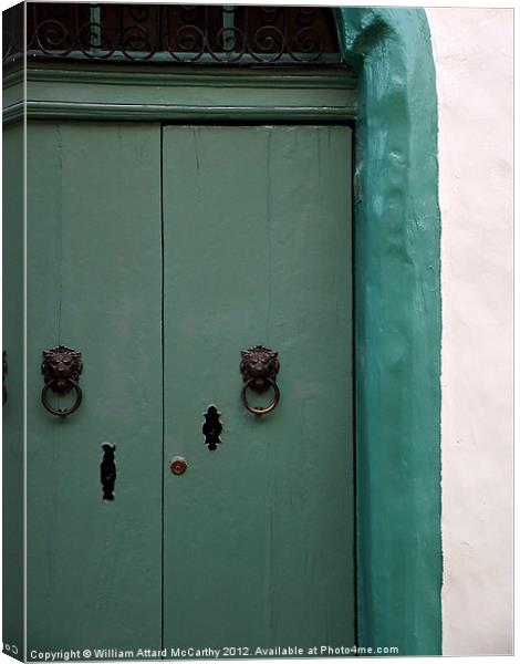 Green Door Canvas Print by William AttardMcCarthy