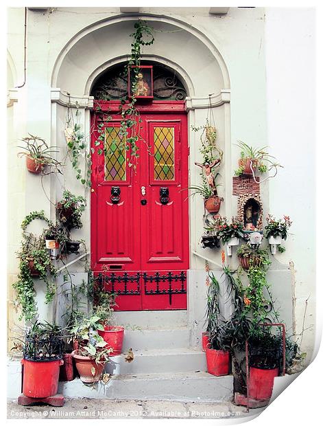 Red Door Print by William AttardMcCarthy