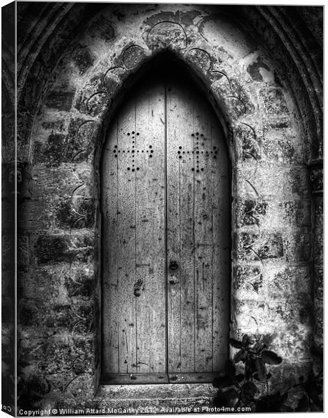 Gothic Chapel Door Canvas Print by William AttardMcCarthy