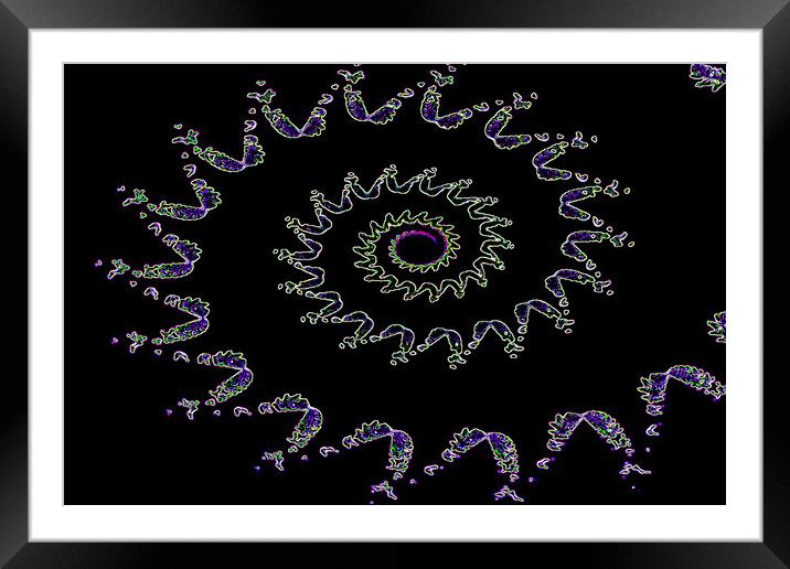 Nautilus fractal Framed Mounted Print by David Pyatt