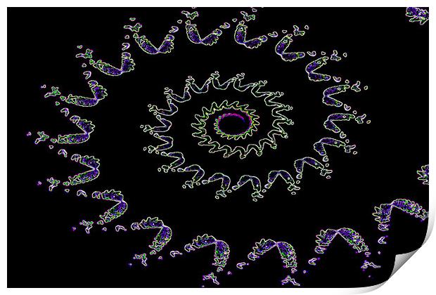 Nautilus fractal Print by David Pyatt