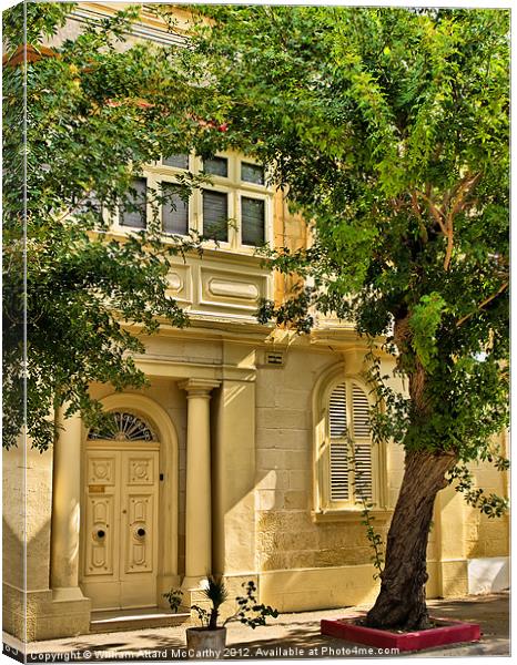 Malta House of Character Canvas Print by William AttardMcCarthy