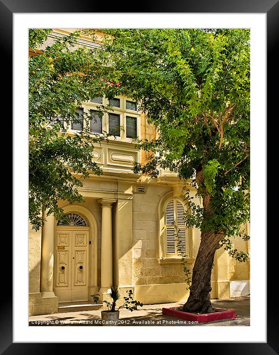 Malta House of Character Framed Mounted Print by William AttardMcCarthy