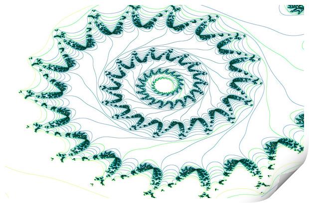 Nautilus fractal Print by David Pyatt