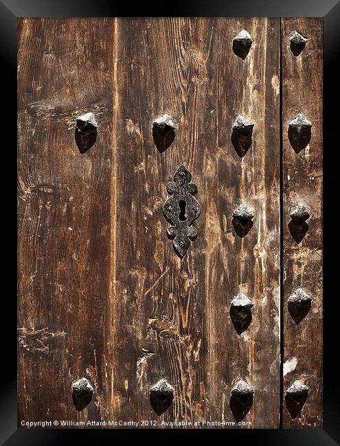Medieval Doorlock Framed Print by William AttardMcCarthy