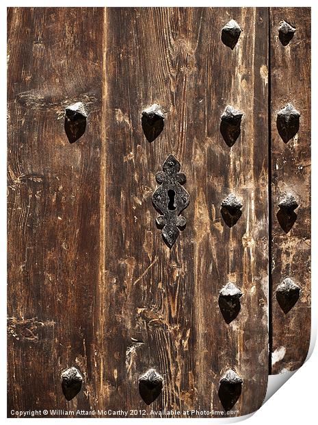 Medieval Doorlock Print by William AttardMcCarthy