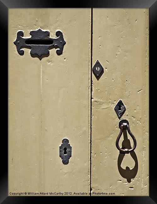 Mdina Door Knocker Framed Print by William AttardMcCarthy