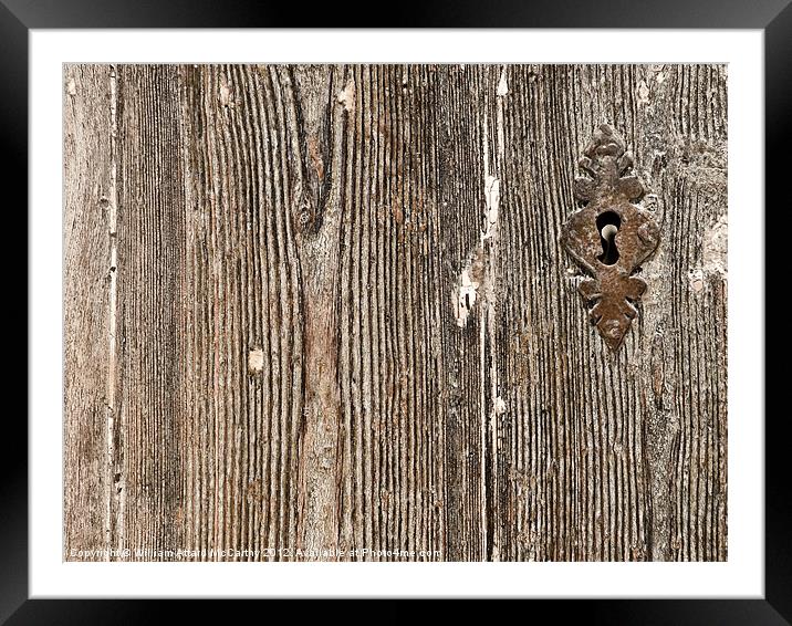 Old Door Texture Framed Mounted Print by William AttardMcCarthy