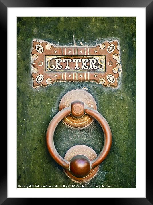 Letters Framed Mounted Print by William AttardMcCarthy