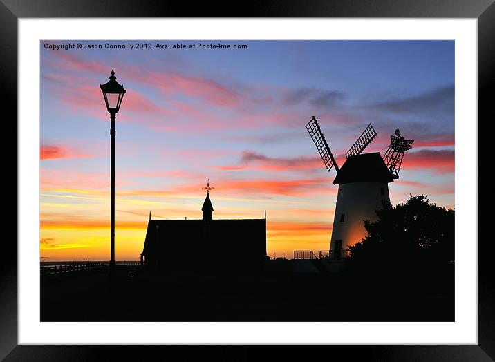Lytham Sunset Framed Mounted Print by Jason Connolly