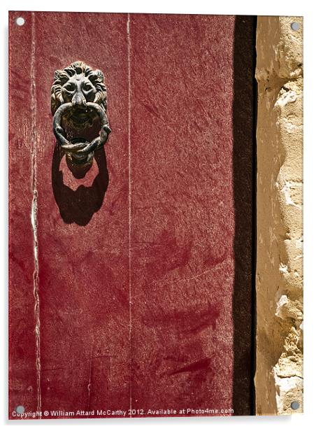 Mdina Door Knocker Acrylic by William AttardMcCarthy
