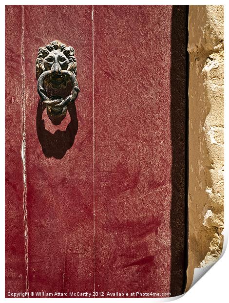 Mdina Door Knocker Print by William AttardMcCarthy