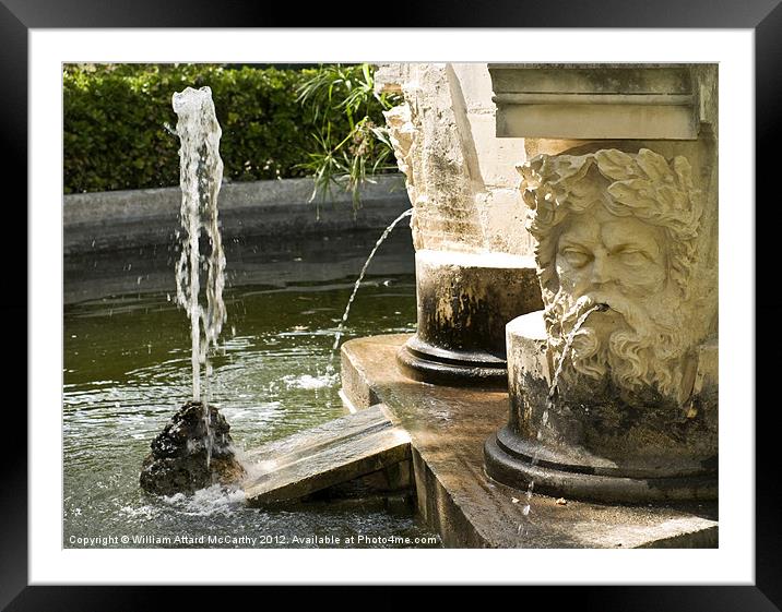 Medieval Fountain Framed Mounted Print by William AttardMcCarthy