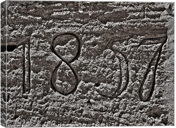 1857 graffiti Canvas Print by William AttardMcCarthy