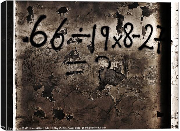 The Equation Canvas Print by William AttardMcCarthy
