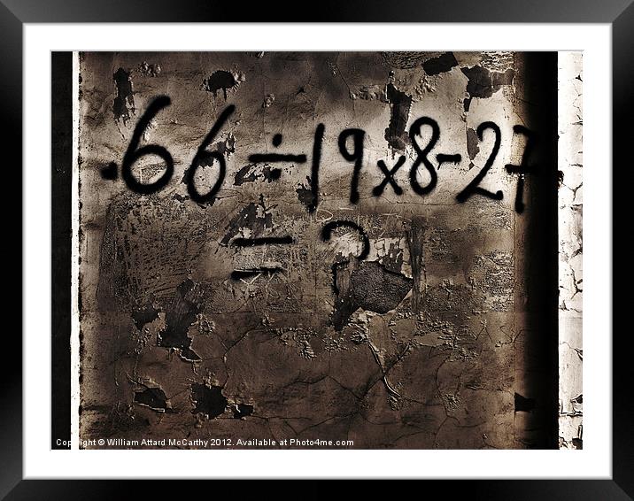 The Equation Framed Mounted Print by William AttardMcCarthy