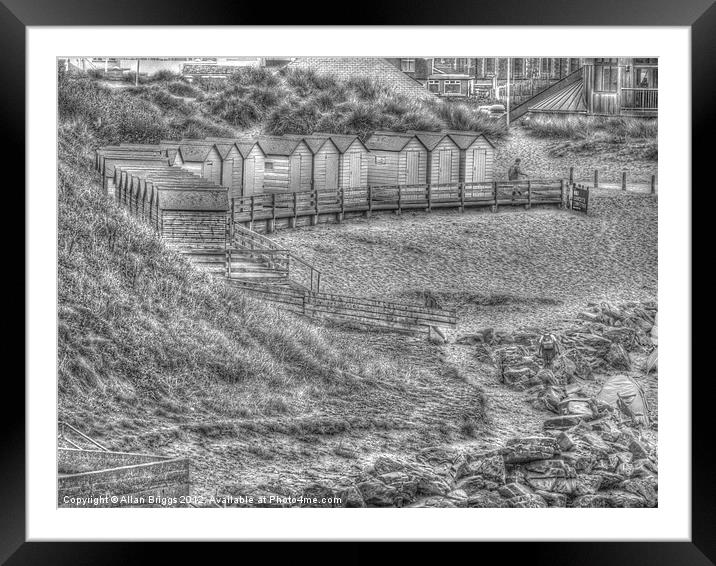 Beach Huts Framed Mounted Print by Allan Briggs