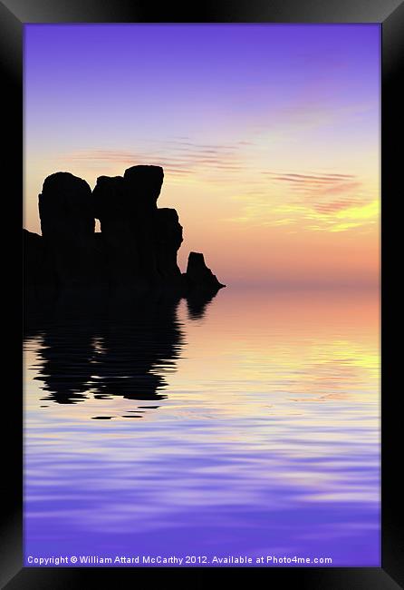 Temples at Sunset Framed Print by William AttardMcCarthy