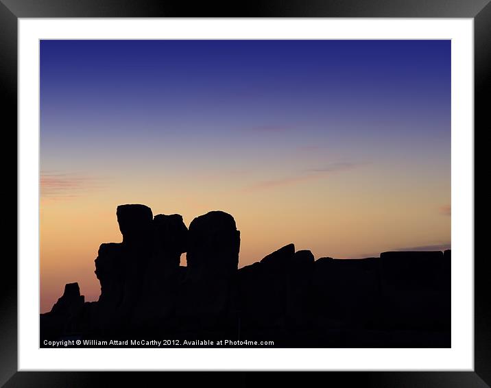 Temples at Sunset Framed Mounted Print by William AttardMcCarthy