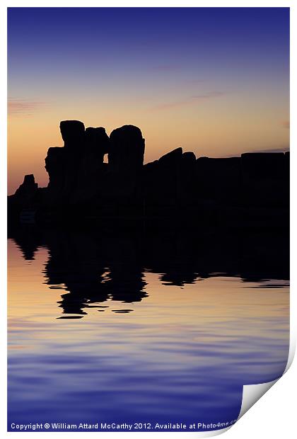 Temples at Sunset Print by William AttardMcCarthy