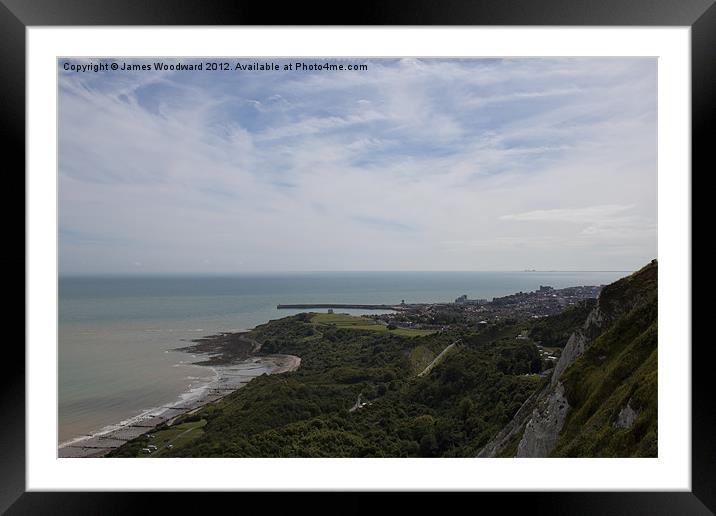 Folkestone from above Framed Mounted Print by James Woodward