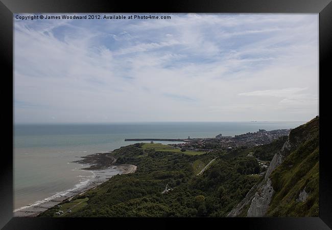Folkestone from above Framed Print by James Woodward